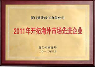 Outstanding Advanced Enterprise in Overseas Market